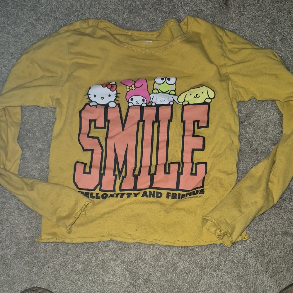 Old Navy Yellow Hello Kitty Long Sleeve Tee